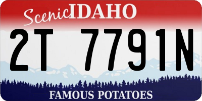 ID license plate 2T7791N