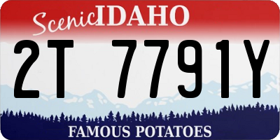 ID license plate 2T7791Y