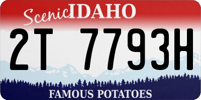 ID license plate 2T7793H