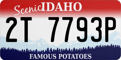 ID license plate 2T7793P