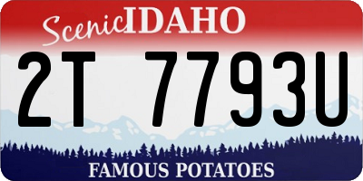 ID license plate 2T7793U