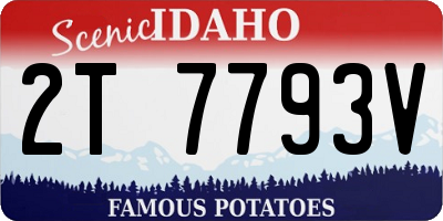 ID license plate 2T7793V