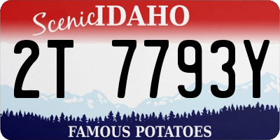 ID license plate 2T7793Y