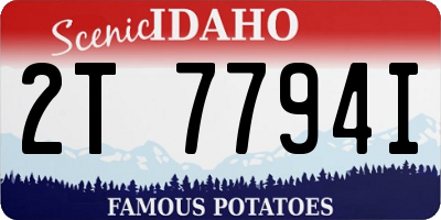 ID license plate 2T7794I