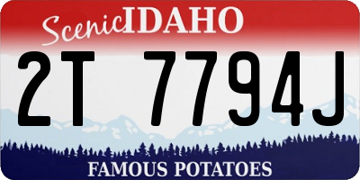 ID license plate 2T7794J