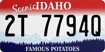 ID license plate 2T7794Q