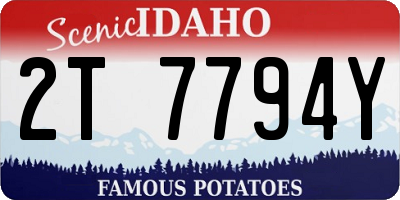 ID license plate 2T7794Y