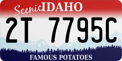ID license plate 2T7795C