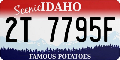 ID license plate 2T7795F