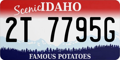 ID license plate 2T7795G