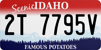 ID license plate 2T7795V