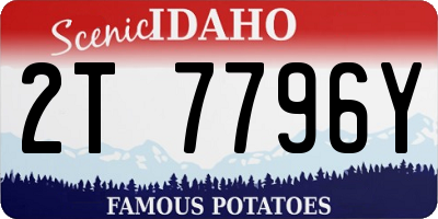 ID license plate 2T7796Y