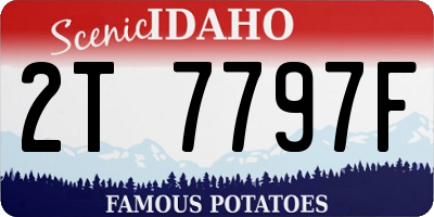 ID license plate 2T7797F
