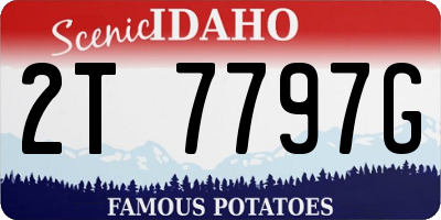 ID license plate 2T7797G