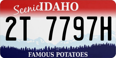 ID license plate 2T7797H