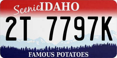 ID license plate 2T7797K