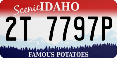 ID license plate 2T7797P
