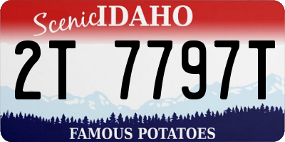 ID license plate 2T7797T