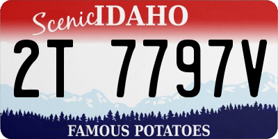 ID license plate 2T7797V