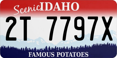 ID license plate 2T7797X