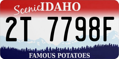 ID license plate 2T7798F