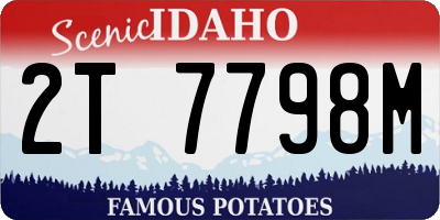 ID license plate 2T7798M