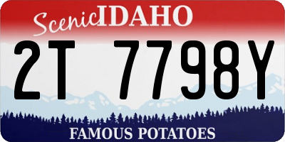 ID license plate 2T7798Y
