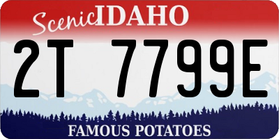 ID license plate 2T7799E