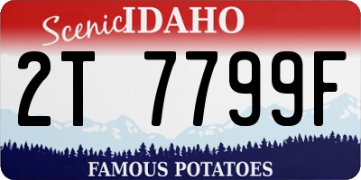ID license plate 2T7799F