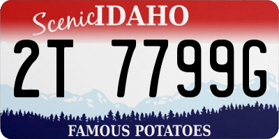 ID license plate 2T7799G
