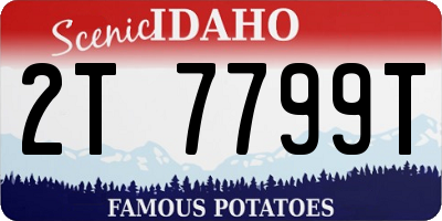 ID license plate 2T7799T