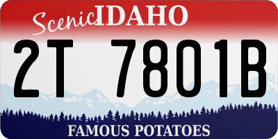 ID license plate 2T7801B