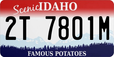 ID license plate 2T7801M