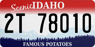ID license plate 2T7801O