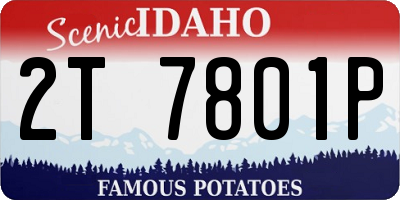 ID license plate 2T7801P