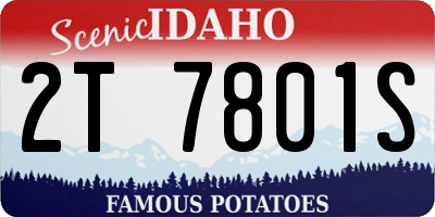 ID license plate 2T7801S