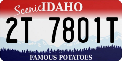 ID license plate 2T7801T