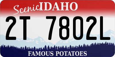 ID license plate 2T7802L