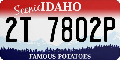 ID license plate 2T7802P