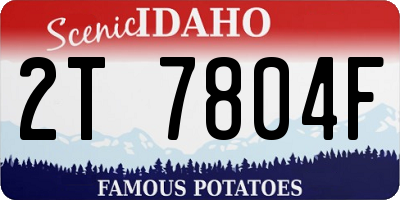 ID license plate 2T7804F