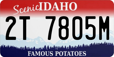 ID license plate 2T7805M