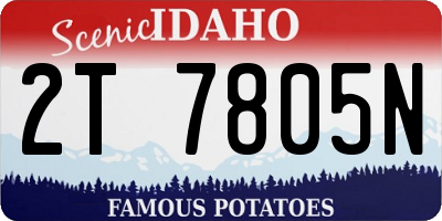ID license plate 2T7805N