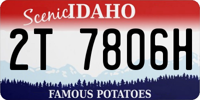 ID license plate 2T7806H
