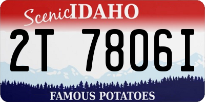 ID license plate 2T7806I