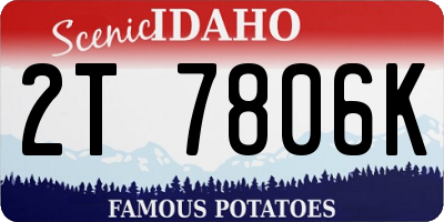 ID license plate 2T7806K