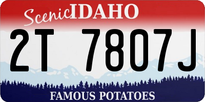 ID license plate 2T7807J