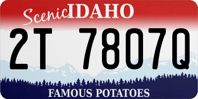ID license plate 2T7807Q