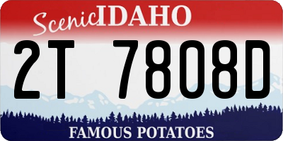 ID license plate 2T7808D