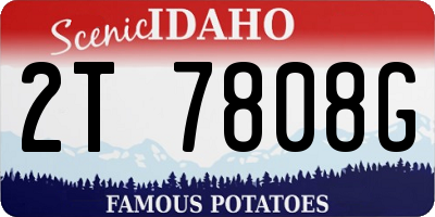 ID license plate 2T7808G
