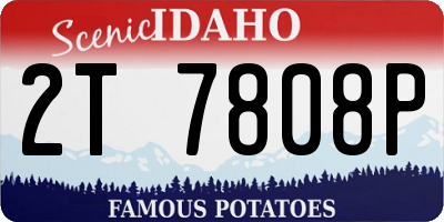 ID license plate 2T7808P
